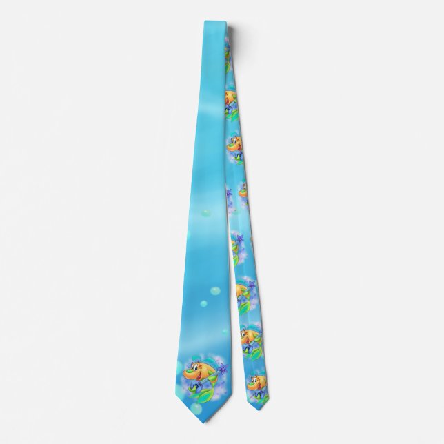 Corbata FriendFish lindo personalizado con pescado (Anverso)