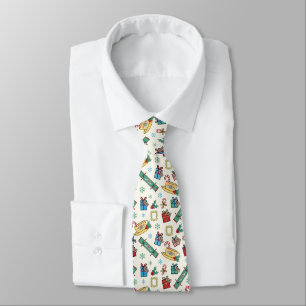 Corbata FRIENDS™   Patrón de Iconos de Navidad