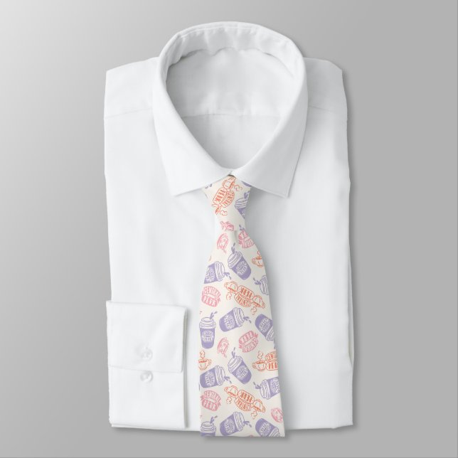 Corbata FRIENDS™ | Patrón pastel de Central Perk (Atado)