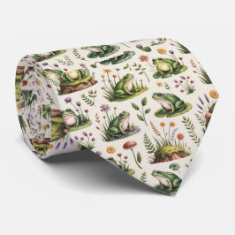 Corbata Frogs Cottagecore Seamless Pattern 