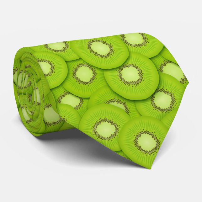 Corbata fruta fresca con azulejos de kiwi (Enrollado)