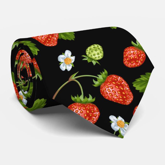 Corbata fruta fresca de fresa (Enrollado)