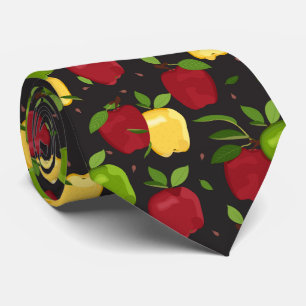 Corbata fruta fresca de patrón de manzana