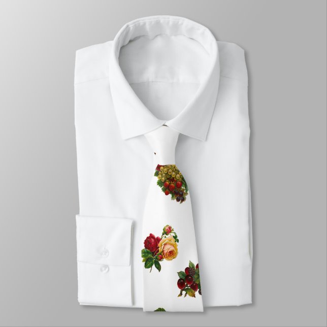 Corbata Frutas y flores de época (Atado)