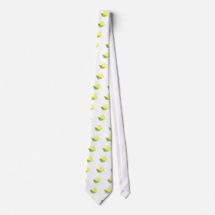 Corbata Fruto amarillo limón Citrus Watercolor Patrón Homb