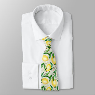 Corbata Fruto de limones acuarelas