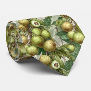 Corbata Fruto del patrón de kiwi con azulejos de Guay