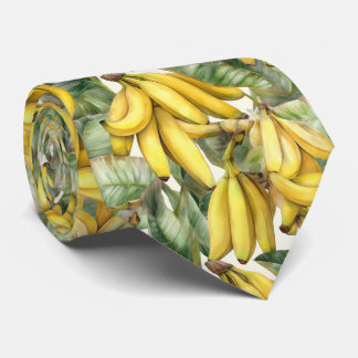 Corbata Frutos de patrón bananero con azulejos de Guay