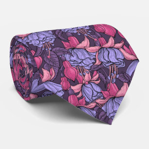 Corbata Fuchsia en rosa y violeta