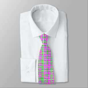 Corbata Fuchsia y franjas interbloqueantes verdes