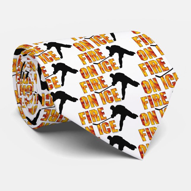 Corbata Fuego del hockey en el hielo (Enrollado)