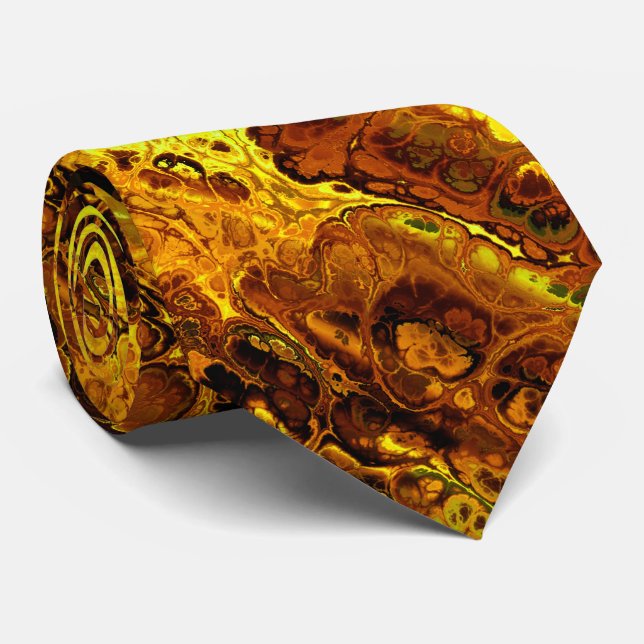 Corbata Fuego Fractal Art 7 Tiempos (Enrollado)