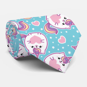 Corbata Fun Cute Chubby Kitschy Unicorn Kitty