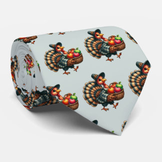 Corbata Fun Fall Seasonal turkey tiled pattern