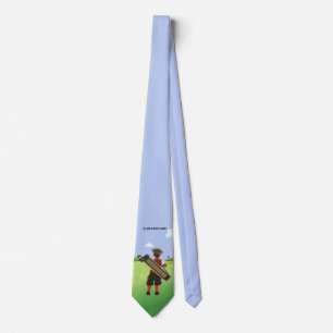 Corbata Fun golf personalizado en el campo de golf
