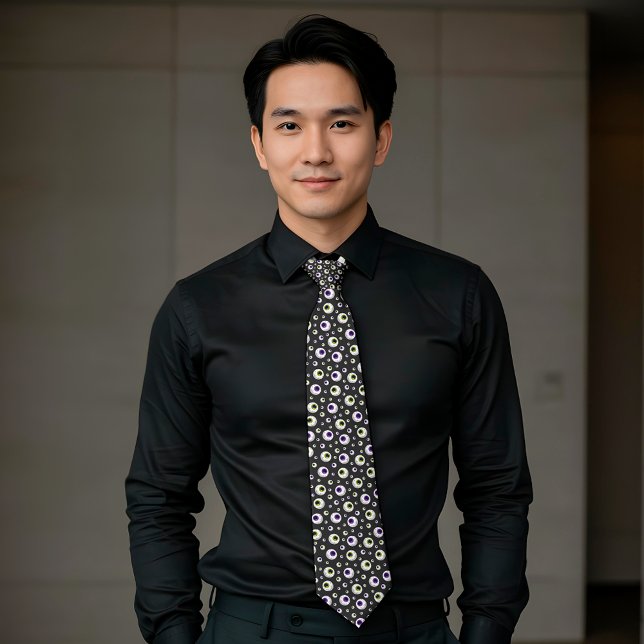 Corbata Fun Halloween Tema Patrón De Béisbol (Subido por el creador)