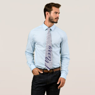 Corbata Fun moderno Doodle azul Feliz Navidad