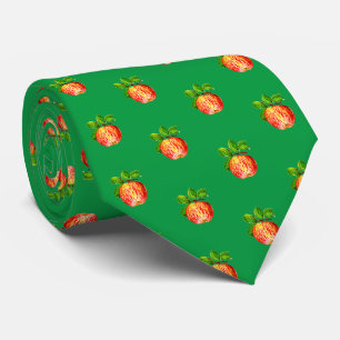 Corbata Fun moderno modelo de fruta de Apple roja Verde