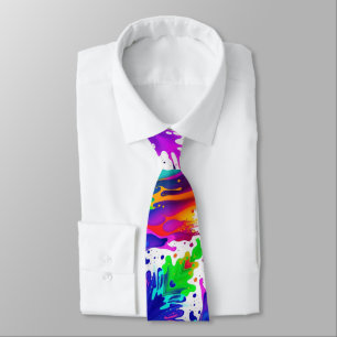 Corbata Fun Paint Splatter Colorful
