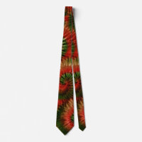 Fun Red Gold y Green Retro Tie Dye Necs