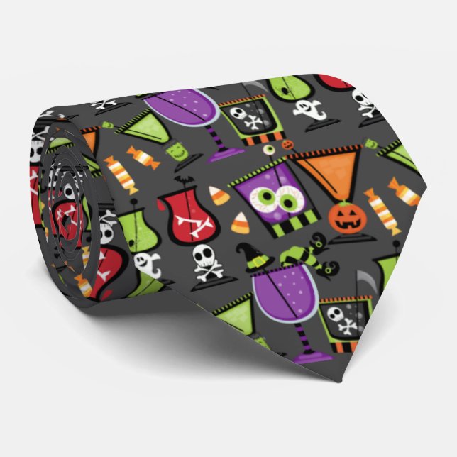 Corbata Fun Spooky Cocktails Tie (Enrollado)