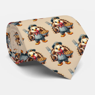 Corbata Fun Thanksgiving pie turkey tiled