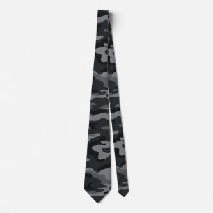 Corbata Funda de camuflaje negro y gris Patrón de camufl