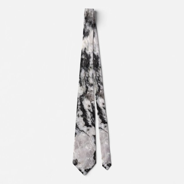 Corbata Funda para iPhone de manchas blancas y negras abst (Anverso)