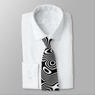 Corbata Funky Black/White peculiar Winky Stripes Gráficas