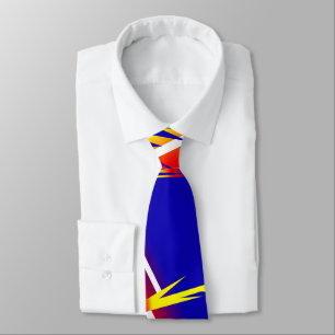 Corbata Funky Brillante de Arte Abstracto Thunder