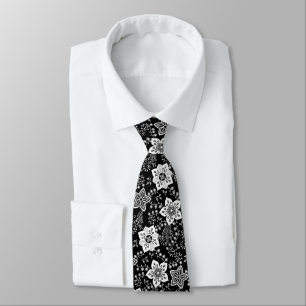 Corbata Funky Guay Retro Moderno Flores Patrón