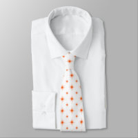 Funky Naranja Starburst Pattern Retro Mid Century
