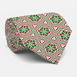 Corbata Funky Trippy Ecléctico Boho Navidades Kaleidoscope