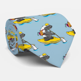 Corbata Funny Badger en un bote