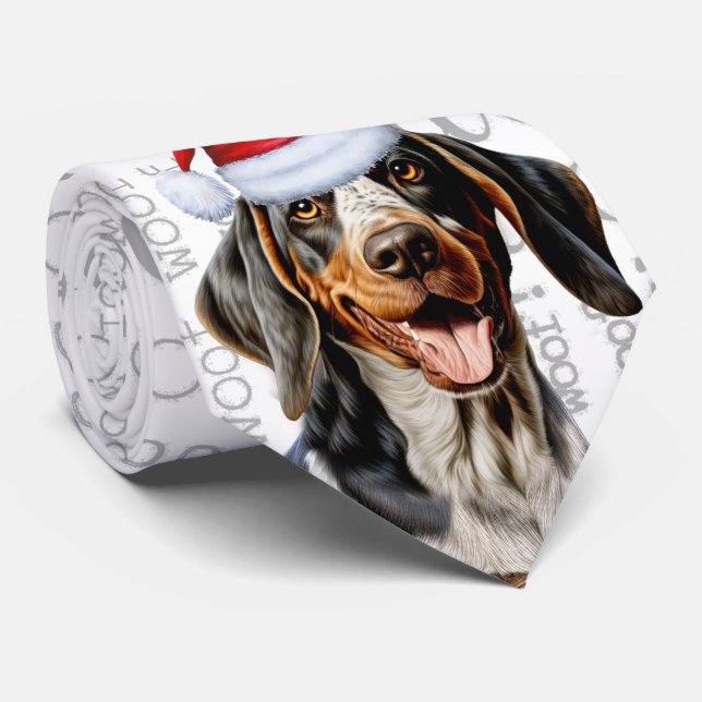 Corbata Funny Bluetick Navidades Coonhound Dog Lover (Enrollado)