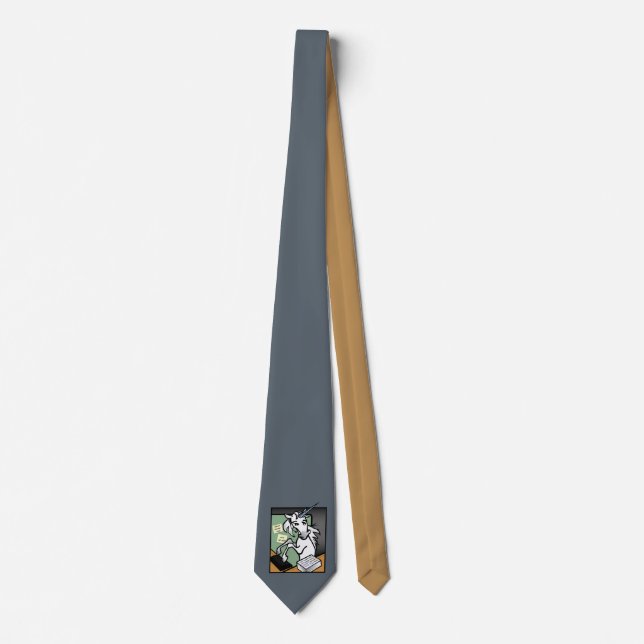 CORBATA FUNNY CLERICAL UNICORN GRÁFICO NECK TIE (Anverso)