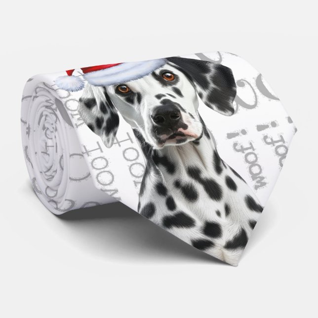 Corbata Funny Dalmatian Christmas Dog Lover (Enrollado)