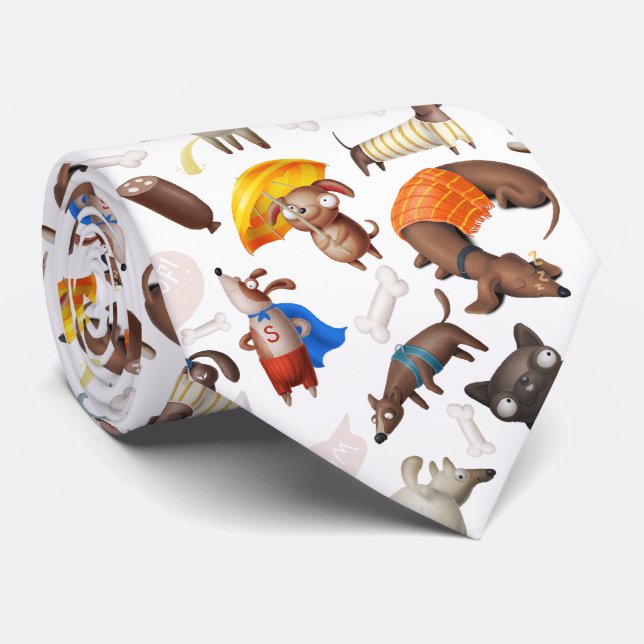 Corbata Funny dogs necktie (Enrollado)