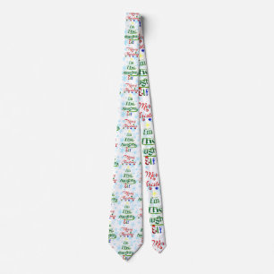 Corbata Funny Feliz Navidad navideña Naughty Elf