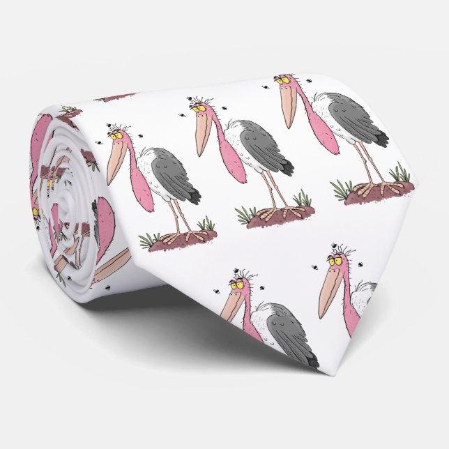 Corbata Funny marabou stork personalizado (Enrollado)