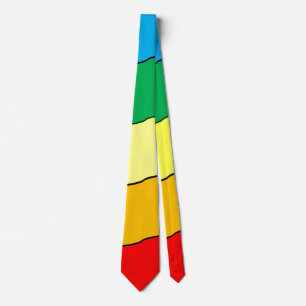 Corbata Funny Tie Red Naranja Amarillo Rayas Azul Verde