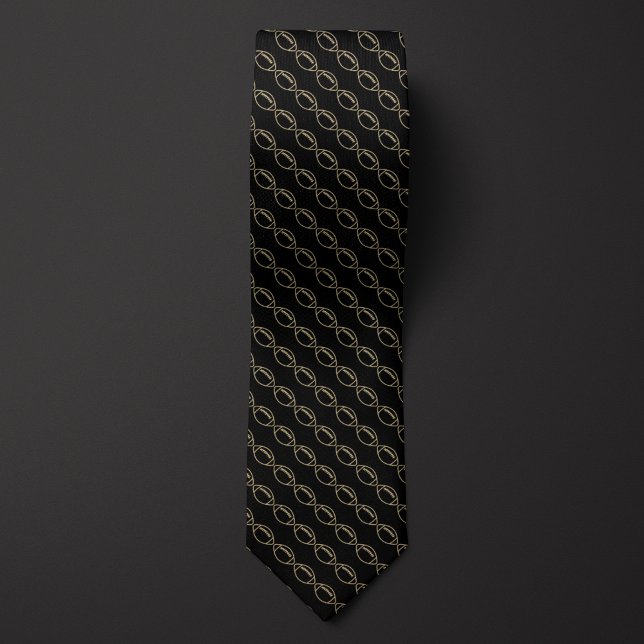 Corbata Fútbol negro y oro (Subido por el creador)