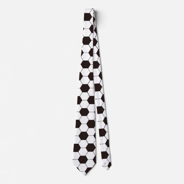 Corbata Fútbol | Patrón de fútbol personalizable | Nombre  (Anverso)