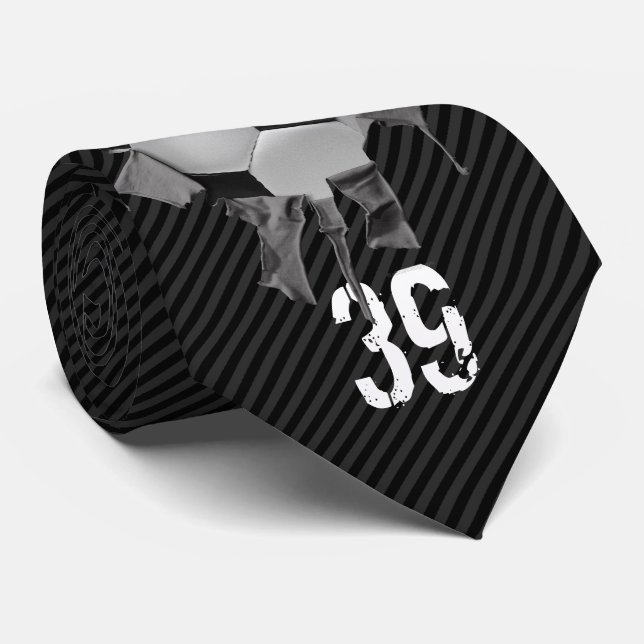 Corbata Fútbol rasgado (personalizado) (Enrollado)