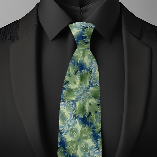 Corbata Fuzzy Greenon Denim Patrón Diagonal (Subido por el creador)