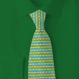 Corbata Gabon Flag Brick Pattern