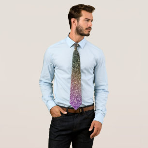 Corbata Galaxia Ombre Purpurina Girly Rainbow