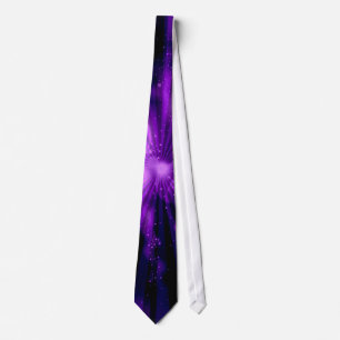Corbata Galaxia Violeta Arte Abstracto