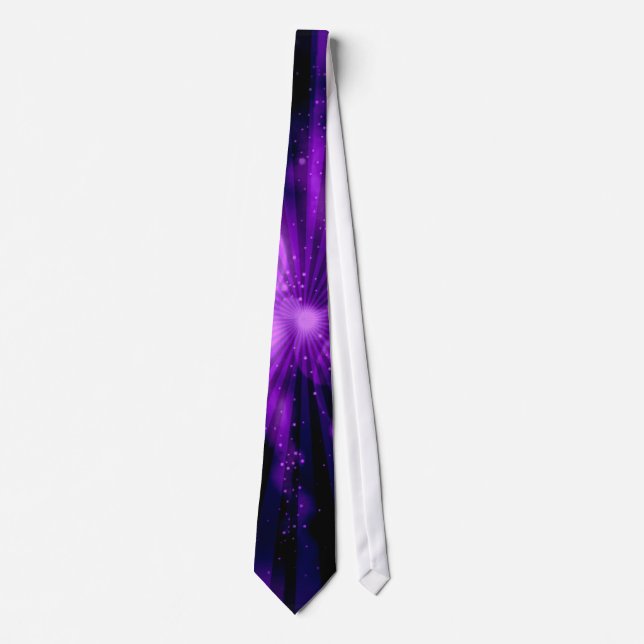 Corbata Galaxia Violeta Arte Abstracto (Anverso)