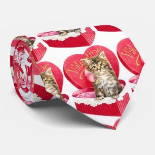 Corbata Gatito en caja de caramelos